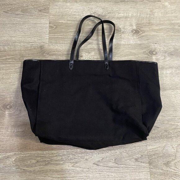 VICTORIA'S SECRET BLACK SEQUIN STRIPE WEEKENDER BAG GETAWAY CARRY ON LARGE TOTE - Picture 2 of 6